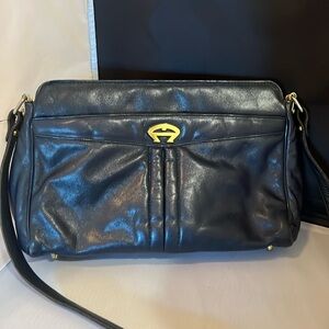 Gorgeous navy Etienne Aigner purse handbag VINTAGE